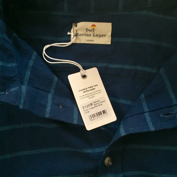 MARINE LAYER - Nathan Button Down (DEEP INDIGO) - Picture 8 of 8